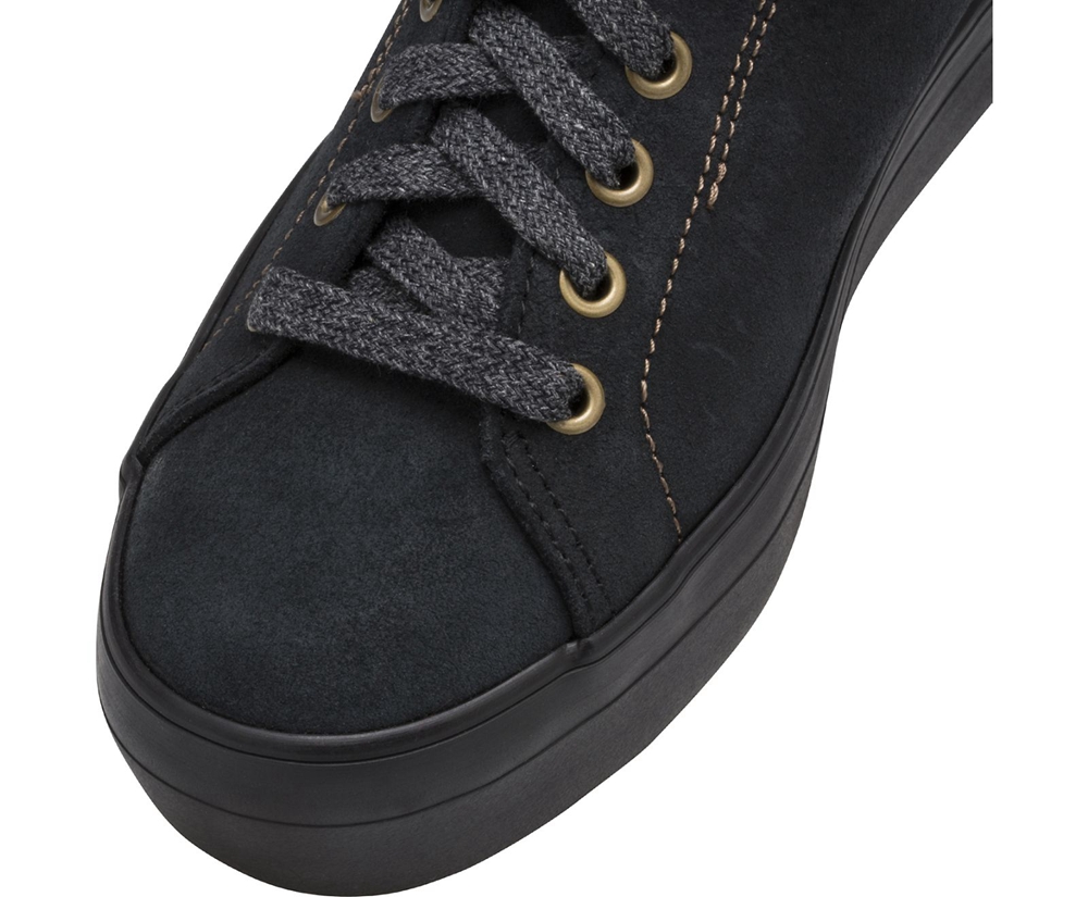 Zapatillas Keds Mujer Negras - Rise Hi Suede Faux Fur - 917-LHEUTK